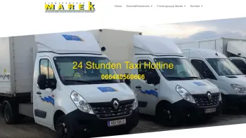 Website Screenshot: Marek Transporte - Firmengruppe Marek 24 Stunden Taxi Hotline - - Date: 2023-06-23 12:06:32