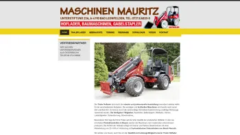 Website Screenshot: Hilda Maschinen MAURITZ Bad Leonfelden Gabelstapler Hoflader Baumaschinen Holzmaschinen Metallmaschinen - Maschinen Mauritz - Home - Date: 2023-06-23 12:06:38