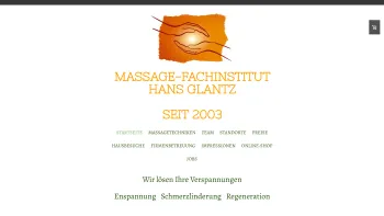Website Screenshot: Massage-Fachinstitut Glantz - Wir lösen Ihre Verspannungen - 1514831578s Webseite! - Date: 2023-06-23 12:06:38