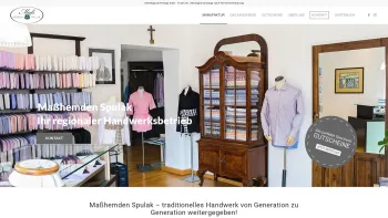 Website Screenshot: Spulak Masshemden Masshemden Spulak - Maßhemden Spulak - Hemden Manufaktur in Wien - Date: 2023-06-23 12:06:41