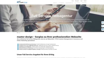 Website Screenshot: master design gmbh - Full Service Digitalagentur master design - Date: 2023-06-23 12:06:41