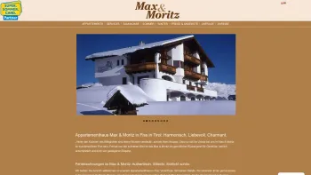 Website Screenshot: Ferienappartements Max Moritz Fiss - Appartementhaus Max & Moritz - Date: 2023-06-23 12:06:44