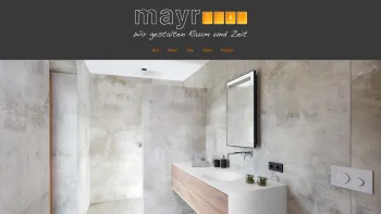 Website Screenshot: Mayr GesmbH Bäderdesign Wohnraumgestaltung Ofenbau - Mayr Raum – Wir gestalten Raum und Zeit - Date: 2023-06-23 12:06:44