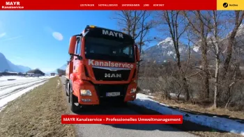 Website Screenshot: MAYR Kanalservice Gesellschaft index - Kanalreinigung, Rohrreinigung, Behebung von Verstopfungen, Öl- und Fettabscheiderreinigung, Kanal-TV aus Tirol :: MAYR Kanalservice - Date: 2023-06-23 12:06:47