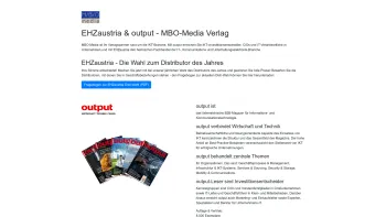 Website Screenshot: MBO-MEDIA Verlagsges.m.b.H. - Fachmedien output und EHZAustria - MBO Media Verlagsgesellschaft - Date: 2023-06-23 12:06:47