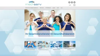 Website Screenshot: med-serv Krankenhaus Facility Management Österreich - Gesundheitsbereich | Med-serv Gmbh | Sankt Pölten - Date: 2023-06-26 10:26:33