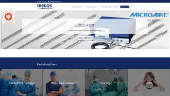 Website Screenshot: Medos Medizintechnik OG - Medos Austria | Medizintechnik und Medizinproduktehandel - Date: 2023-06-23 12:06:52