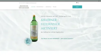 Website Screenshot: Mehrner Heilwasser artesisch naturbelassenes Heilquellwasser - Mehrner Heilwasser aus Brixlegg in Tirol | Seit 1267 - Date: 2023-06-23 12:06:55
