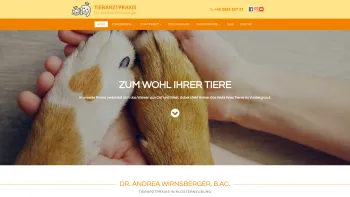 Website Screenshot: Dr. med. vet. Andrea Wirnsberger, B.ac. - Tierarztpraxis mit Herz in Klosterneuburg – Dr. Andrea Wirnsberger, B.ac. - Date: 2023-06-15 16:02:34