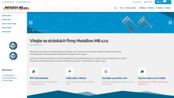 Website Screenshot: METALKOV MB s r.o. - Výrobce truhlářských svěrek, ztužidel, upínek, Metalkov MB s.r.o. - Date: 2023-06-23 12:07:04