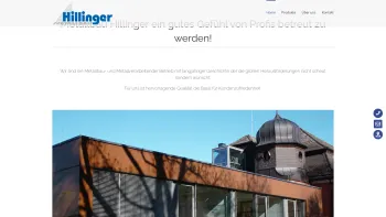 Website Screenshot: Metallbau Hillinger GmbHt - Metallbau Hillinger - Date: 2023-06-23 12:07:04