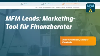 Website Screenshot: MFM Leads - MFM Leads: das Marketing Tool für Finanzberater - MFM Leads - Date: 2023-06-15 16:02:34