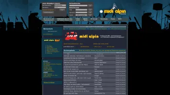 Website Screenshot: MIDI-ALPIN music GmbH - Midi Alpin Files im GM und XF und Tyros Format,Einfache Tonarten, Audio Playbacks - Date: 2023-06-23 12:07:10