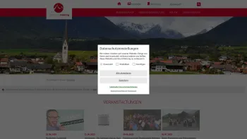 Website Screenshot: Gemeindeamt Mieming RiS-Kommunal - Mieming - Startseite - Date: 2023-06-23 12:07:10