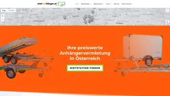 Website Screenshot: MGS Miet Anhänger GmbH - Home - PKW-Anhänger Vermietung, Anhänger mieten in Österreich, Miet-Anhänger.at - Date: 2023-06-15 16:02:34