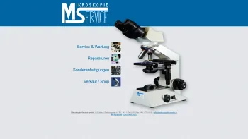 Website Screenshot: Mikroskopie-Service - Mikroskopie Service - Service & Wartung von Mikroskopen - Date: 2023-06-23 12:07:10