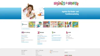Website Screenshot: minis+more Agentur für Kindermarketing - minis and more | Agentur für Kinder- und Familienmarketing - Date: 2023-06-15 16:02:34
