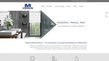 Website Screenshot: Martin Mittermüllner - Ihr Installateur aus Bad Leonfelden im Mühlviertel - Date: 2023-06-23 12:07:13