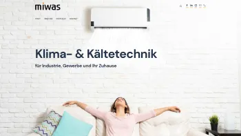 Website Screenshot: MIWAS Kälte und Klimatechnik - MIWAS Kälte- u. Klimatechnik aus Kapfenberg - Date: 2023-06-23 12:07:13