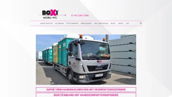 Website Screenshot: Boxi mobil WC Mietservice - BOXI - Mobil WC * Wien * Baustellen-wc mieten kaufen - Date: 2023-06-23 12:07:16