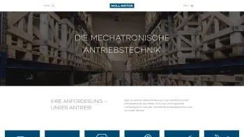 Website Screenshot: MOLL - MOTOR Mechatronische Antriebstechnik GmbH - MOLL-MOTOR - Partner für die mechatronische Antriebstechnik - Date: 2023-06-23 12:07:21