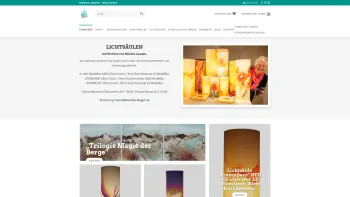 Website Screenshot: Monika Langen Lichtsäulen und Designerlampen - Monika Langen, Künstlerin - Lichtsäulen online kaufen - Date: 2023-06-15 16:02:34