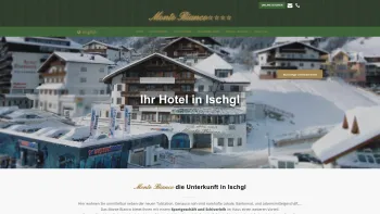 Website Screenshot: Hotel Monte Monte Bianco Ischgl - Hotel Monte Bianco - Zimmer und Ferienwohnungen im Zentrum von Ischgl - www.monte-bianco.at - Date: 2023-06-23 12:07:21