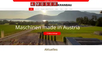Website Screenshot: Moser Kranbau Maschinen Ersatzteile Kundendienst Werkstätte - Forstkräne, Forstanhänger, Forstmaschinen - Moser Kranbau - Date: 2023-06-23 12:07:24