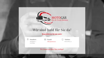 Website Screenshot: MotoCar Automobilhandels          M o t o C a r a t          - - ComingSoon - Bootstrap Coming Soon Template - Date: 2023-06-23 12:07:27