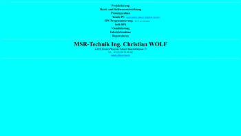Website Screenshot: MSR-Technik Ing. Christian WOLF - MSR-Technik Ing. Christian WOLF - Date: 2023-06-23 12:07:30