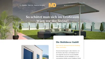 Website Screenshot: Multidecor GmbH - Sonnenschutz bei Mödling, Wien und Baden von Multidecor - Date: 2023-06-15 16:02:34