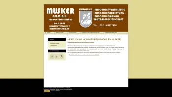 Website Screenshot: Musker Immobilien - Immobilien | Immobilien Steiermark - Immobilien Musker GesmbH - Date: 2023-06-23 12:07:39