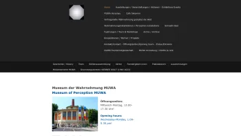 Website Screenshot: MUWA MUSEUM DER WAHRNEHMUNG - Home - MUWA - Museum der Wahrnehmung - Date: 2023-06-23 12:07:39