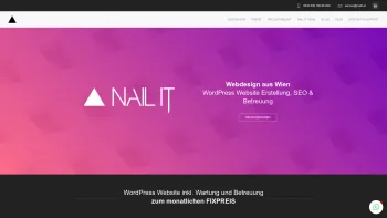 Website Screenshot: NAIL IT - Webdesign Wien - Rundum Webseiten Betreuung - Nail IT - Date: 2023-06-14 10:46:46
