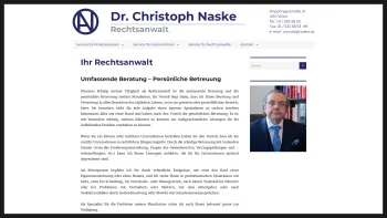 Website Screenshot: Rechtsanwalt Dr. Christoph Naske - Dr. Christoph Naske – Rechtsanwalt - Date: 2023-06-23 12:07:44