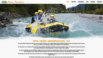 Website Screenshot: Nature Adventure - Nature Adventure - Canyoning & Rafting - Lechtal Tirol Österreich - Date: 2023-06-23 12:07:44