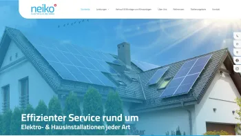 Website Screenshot: NEIKO Elektro & Klima GmbH - Elektriker in Wolfsthal | Elektroinstallationen vom Profi - Date: 2023-06-14 10:44:04