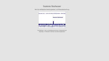 Website Screenshot: Gewerbliche Buchhaltung - Susanne Neuhauser - Susanne Neuhauser: Buchhaltung | Personalverrechnung | Kostenrechnung | Reporting - Date: 2023-06-23 12:07:53