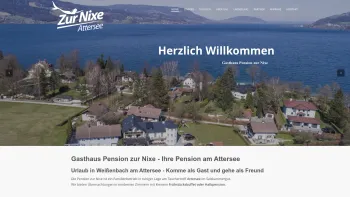 Website Screenshot: Pension zur Nixe Inhaber Günter Oberschmid - Pension am Attersee | Gasthaus Pension zur Nixe - Date: 2023-06-23 12:07:58
