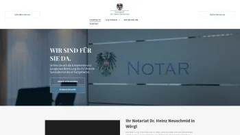 Website Screenshot: Notariat Dr. Heinz Neuschmid - Notariat Dr. Heinz Neuschmid | Notar Wörgl - Date: 2023-06-26 10:26:35