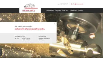 Website Screenshot: Sondermaschinenbau - wolfgang nowotny - Sondermaschinenbau und Ersatzteile für Oldtimer in Wien - Date: 2023-06-15 16:02:34