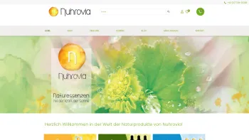 Website Screenshot: Nuhrovia  Naturessenzen mit der Kraft der Sonne - Nuhrovia - Naturprodukte für ein besseres Wohlbefinden - Date: 2023-06-15 16:02:34