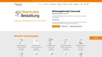 Website Screenshot: Bestattung Oberhuber - Startseite » Tischlerei - Bestattung Oberhuber - Date: 2023-06-23 12:08:08