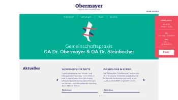 Website Screenshot: Ordination Dr. Alfred Obermayer Facharzt für Chirurgie und Unfallchirurgie - Obermayer – Praxis für Phlebologie - Date: 2023-06-15 16:02:34