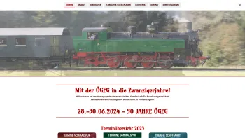 Website Screenshot: Museumsbahn Österreichische Gesellschaft für Eisenbahngeschichte - Mit der ÖGEG in die Zwanzigerjahre! - Österreichische Gesellschaft für Eisenbahngeschichte - Date: 2023-06-23 12:08:14