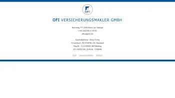 Website Screenshot: Fichta Oliver OFI OFI-Finanzservice Finanzservice Investmentfonds Fonds Investment Perchtoldsdorf Versicherung Versicherungen Baus - OFI Versicherungsmakler GmbH - Date: 2023-06-23 12:08:20
