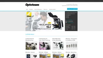 Website Screenshot: OPTOTEAM Präzisionsinstrumente Vertriebsgesellschaft.m.b.H. - Optoteam Mikroskope - Mikroskopie, Optische Messtechnik & Kriminaltechnik - Date: 2023-06-14 10:44:15