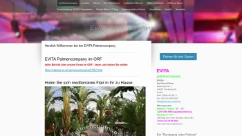 Website Screenshot: EVITA "die palmencompany" Verkauf und Eventverleih - die Palmencompany alle Informationen über Palmen kaufen und mieten - www.palmencompany.at Palmen u. mediterrane Pflanzen Verkauf und Verleih - Date: 2023-06-15 16:02:34