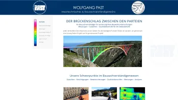 Website Screenshot: Wolfgang Past GmbH Co Past Bausachverständigenbüro - Bausachverständigenbüro Past Wien / Niederösterreich | Gutachten – Messungen – Qualitätskontrolle - Date: 2023-06-23 12:08:40