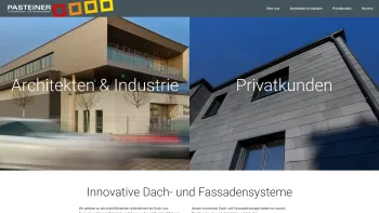 Website Screenshot: Pasteiner - Pasteiner.at – Innovative Dach- und Fassadensysteme - Date: 2023-06-23 12:08:40